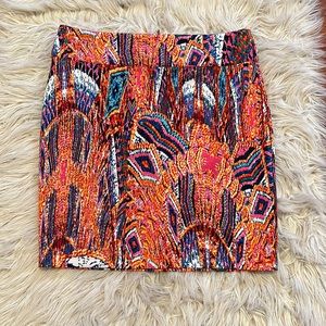 Bebe colorful pencil skirt- size L